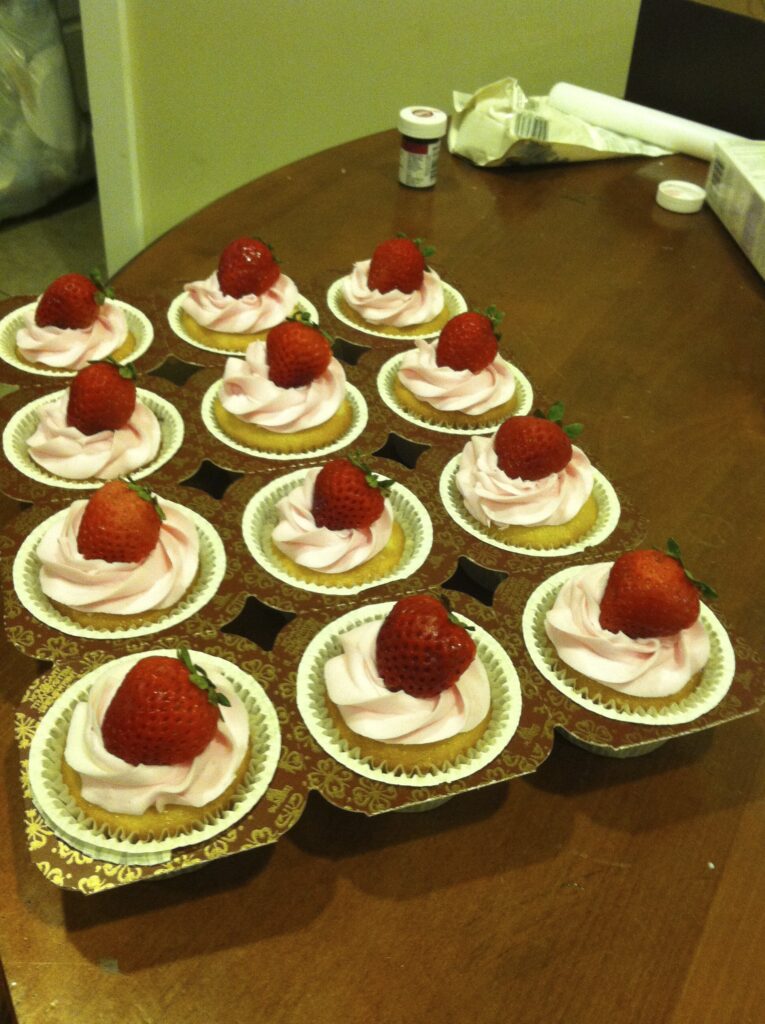 Strawberry cupcakes